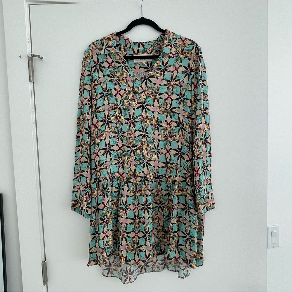 SALONI Jas B Dress In Flowering Tile - Picture 2 of 9